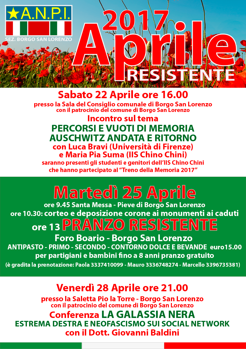 Borgo, l'Anpi e il 25 aprile. Tutti gli eventi, programma