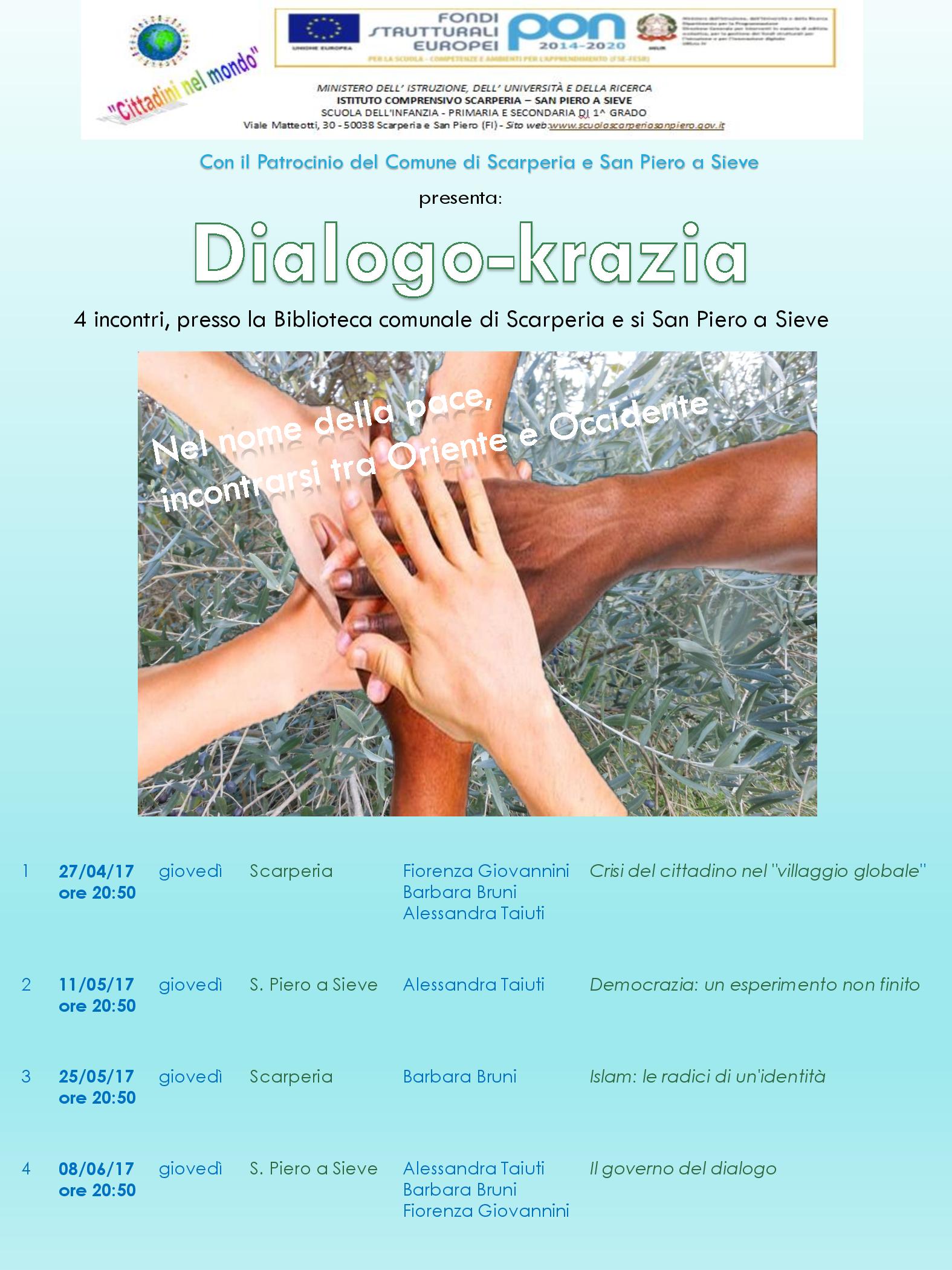 Dialogo-krazia. 4 incontri tra Scarperia e San Piero, su dialogo e convivenza