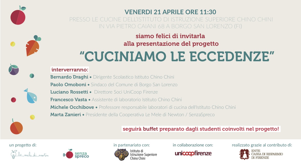 Presentazione del nuovo progetto di SenzaSpreco al Chino Chini. Info