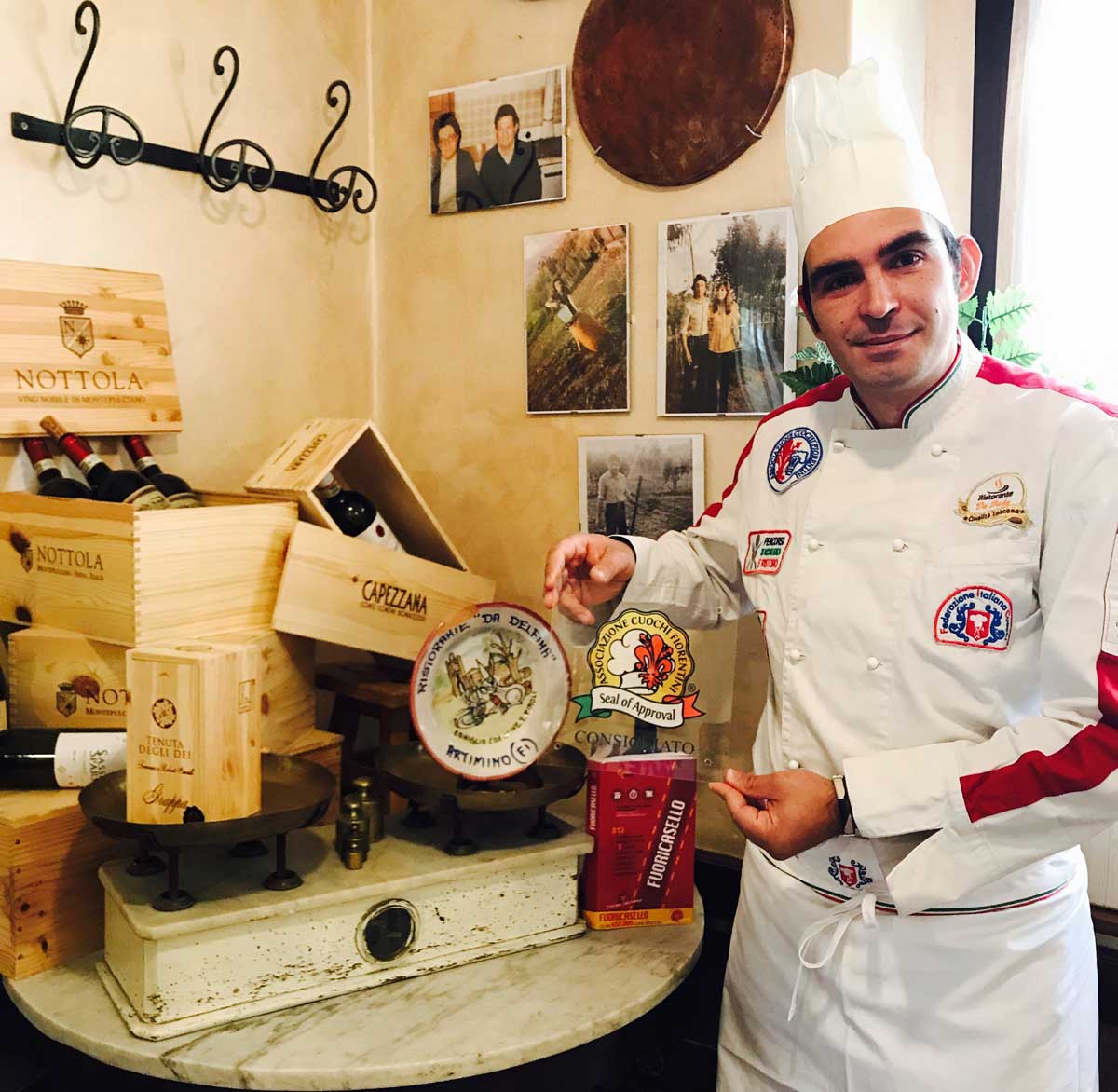 Ristorante da Pako a Bruscoli: un'eccellenza. Lo dice l'Associazione Cuochi Fiorentini.