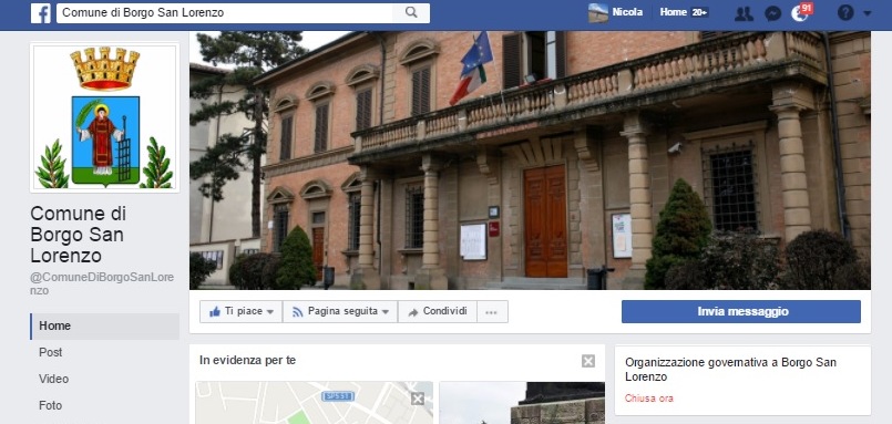 Toscana Social. La pagina Facebook del Comune di Borgo partecipa a uno studio