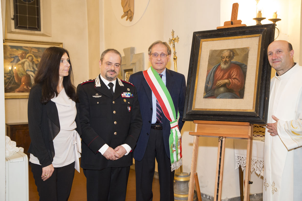 Serata culturale nella pieve di Vicchio. Riconsegnata una opera d’arte di barbiana