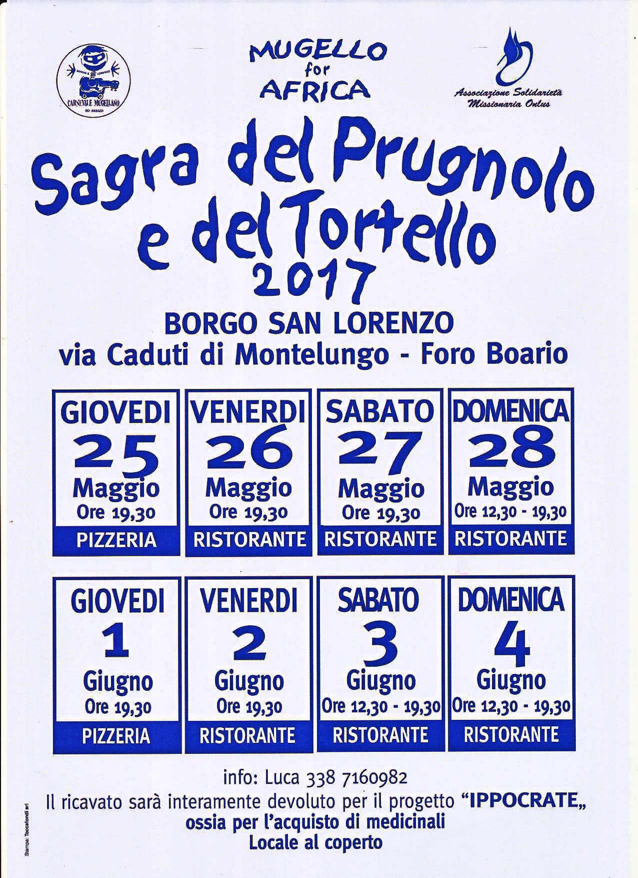 Sagra solidale a sostegno della missione di Don Poggiali per la Costa d’ Avorio