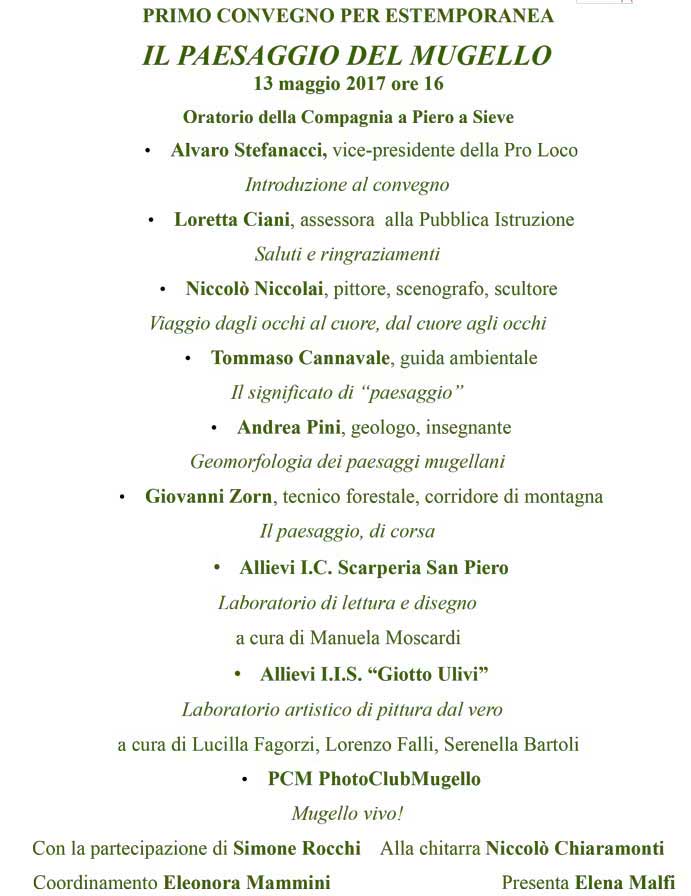 Il Paesaggio del Mugello . Convegno a San Piero, con gli studenti