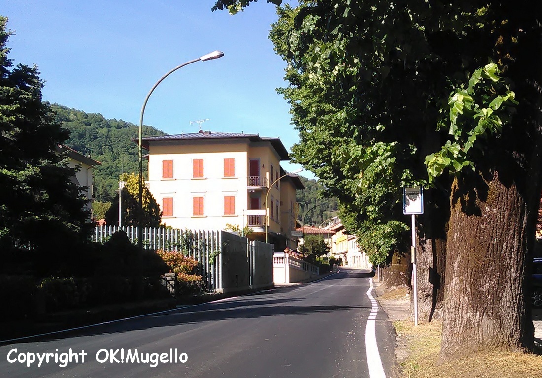 Le strisce sono 'storte'. Pastrocchio a Ronta. Saranno rifatte? La foto