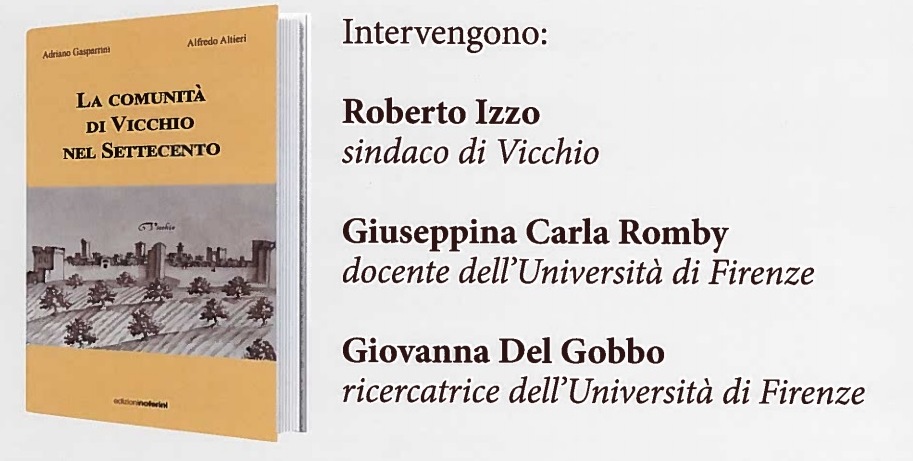 Vicchio, nel '700. Presentazione e serata in Piazza Giotto (se non piove...)