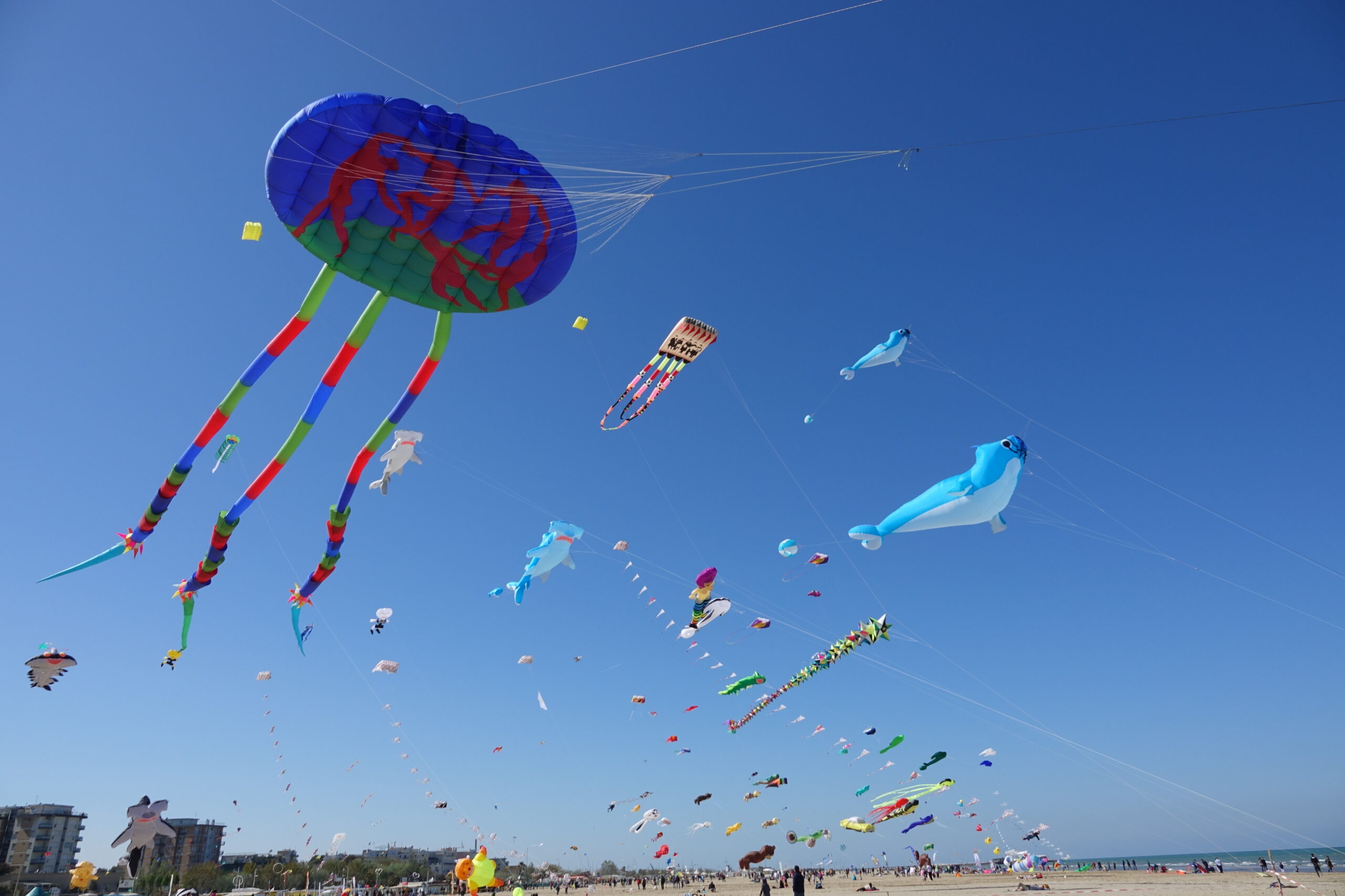 Volano gli aquiloni al Lago di Bilancino. Decima edizione di Geometrie Variabili