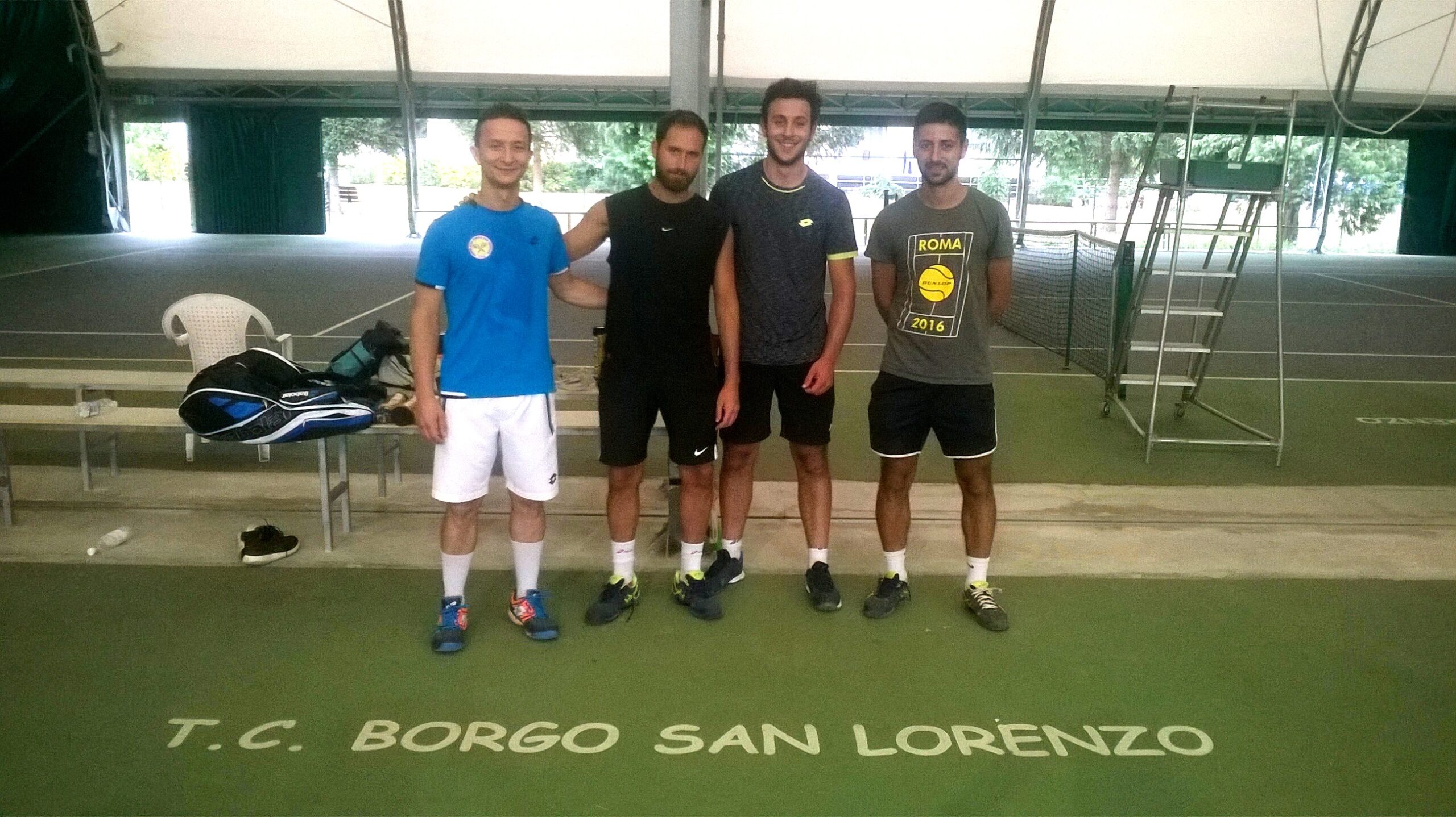 La prima squadra maschile del TC Borgo promossa in categoria D1