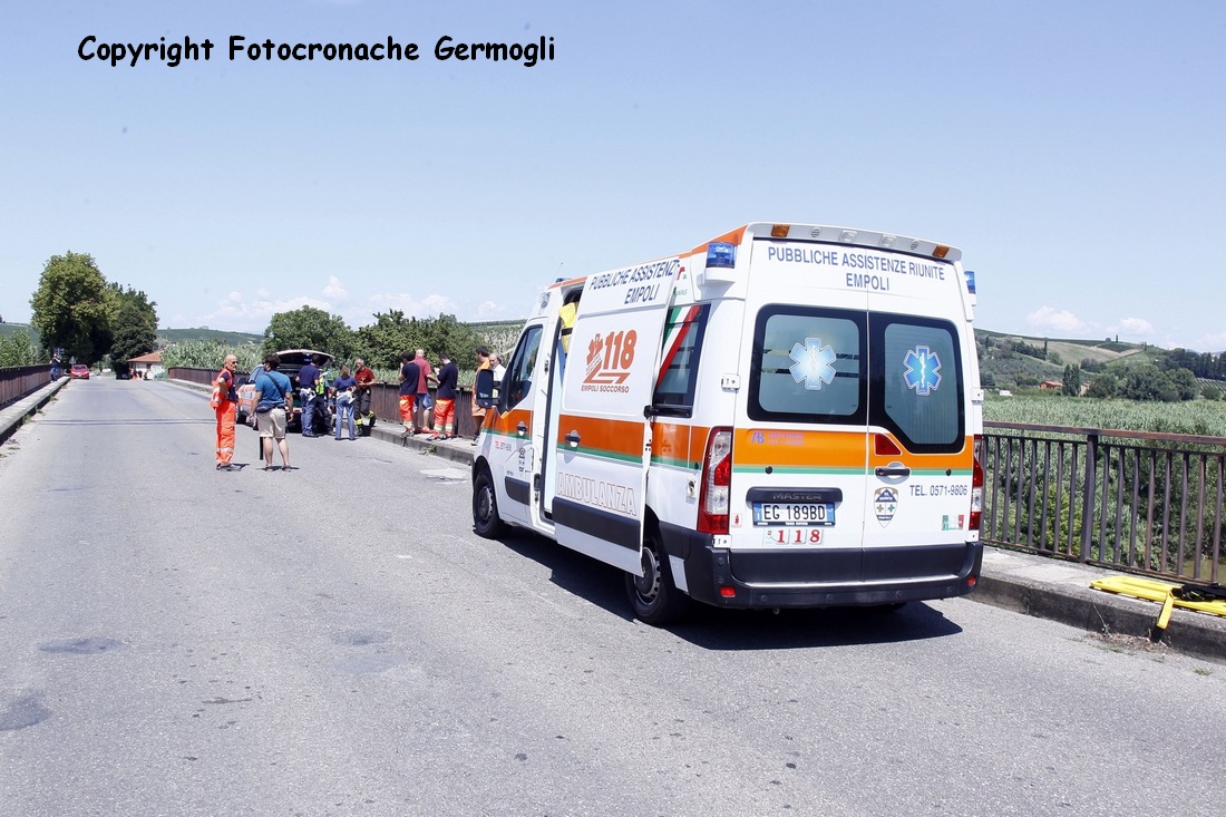 Incidente in moto. Codice rosso ieri per un 31enne tra Dicomano e Rufina