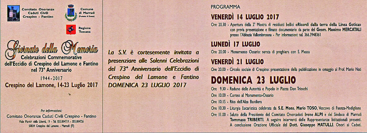 Giornata della memoria a Crespino sul Lamone