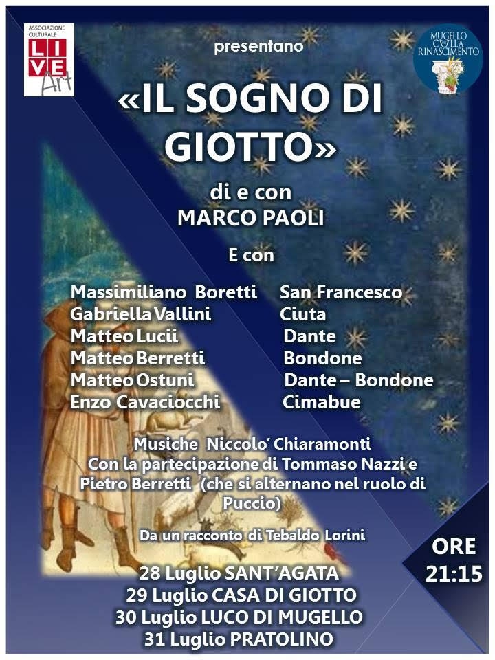 Il sogno di Giotto. Marco Paoli in scena a Sant'Agata