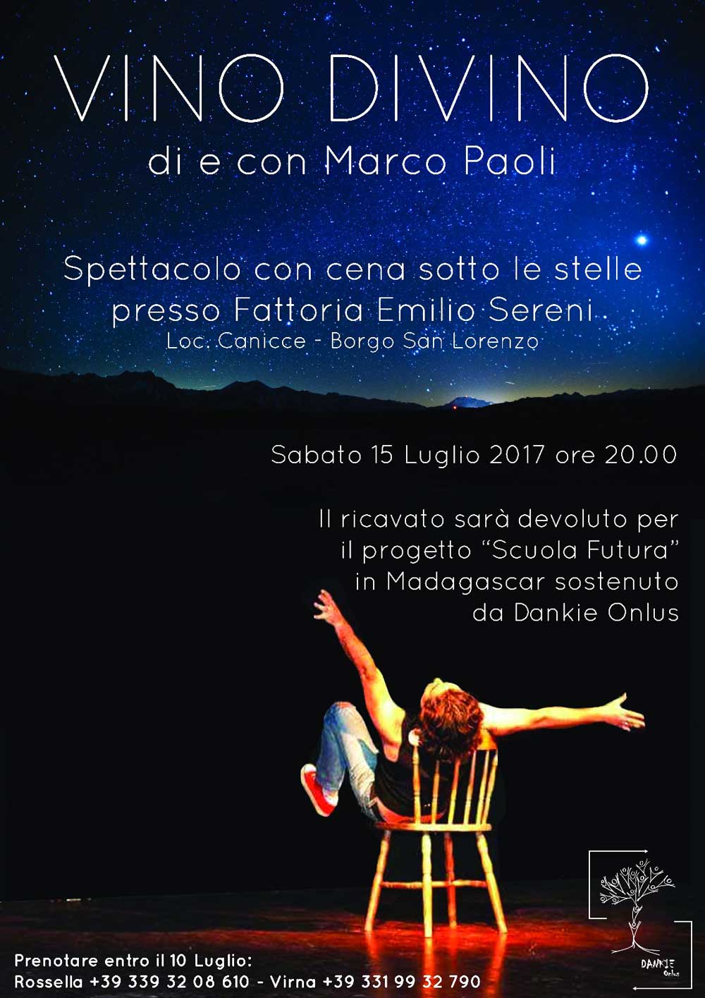 Marco Paoli con Vino Divino per Dankie Onlus