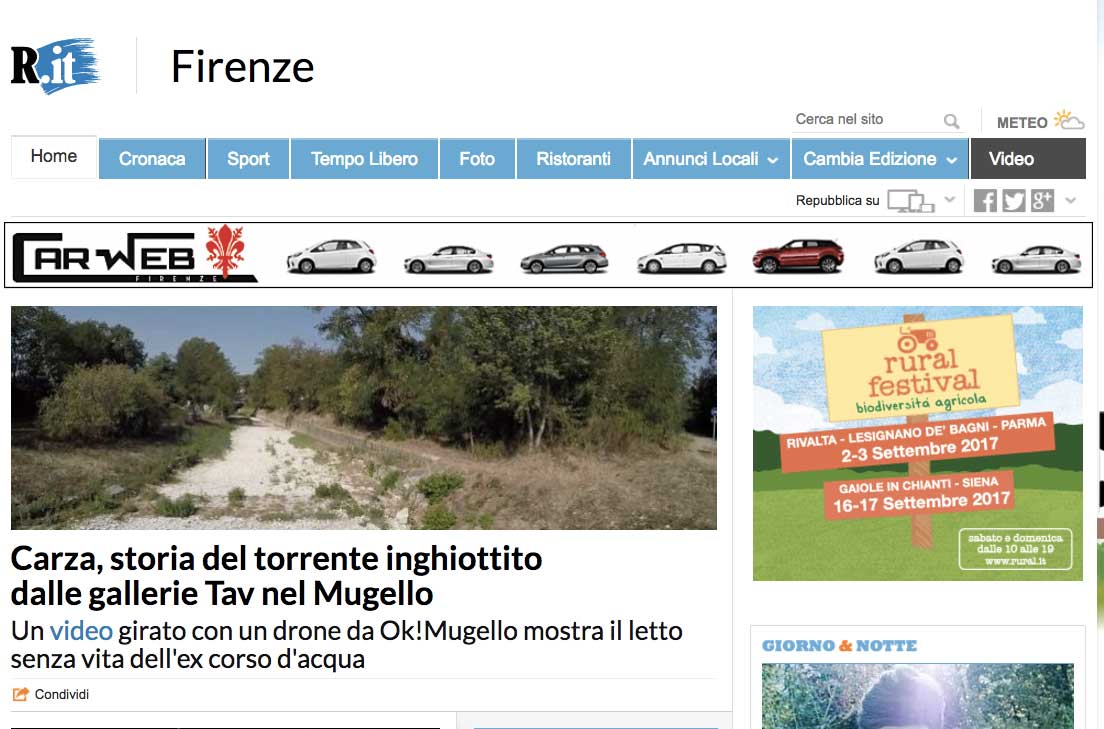 Carza dimenticato. Repubblica rilancia il video di OK!Mugello