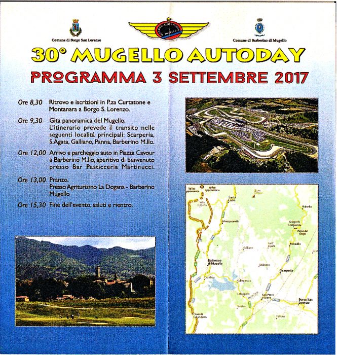 30° Anniversario di Mugello Autoday a Borgo. Info e programma