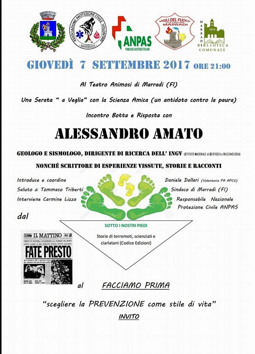'La prevenzione come stile di vita'. Incontro sui terremoti a Marradi