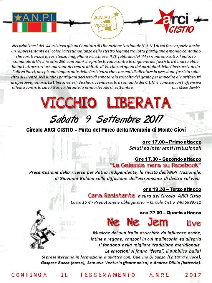 Anpi celebra la Liberazione di Vicchio al Circolo ARCI del Cistio