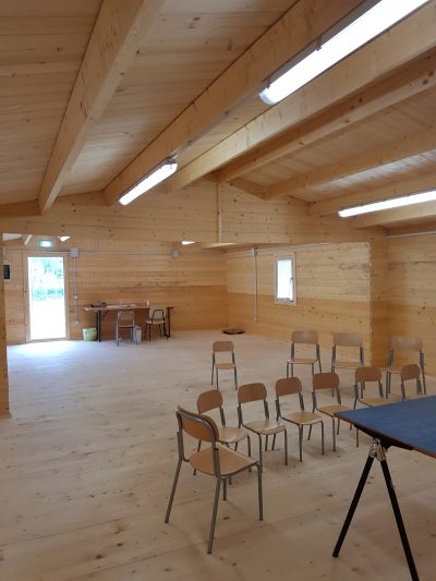 Montata la struttura nel comune terremotato. Grazie anche ai borghigiani