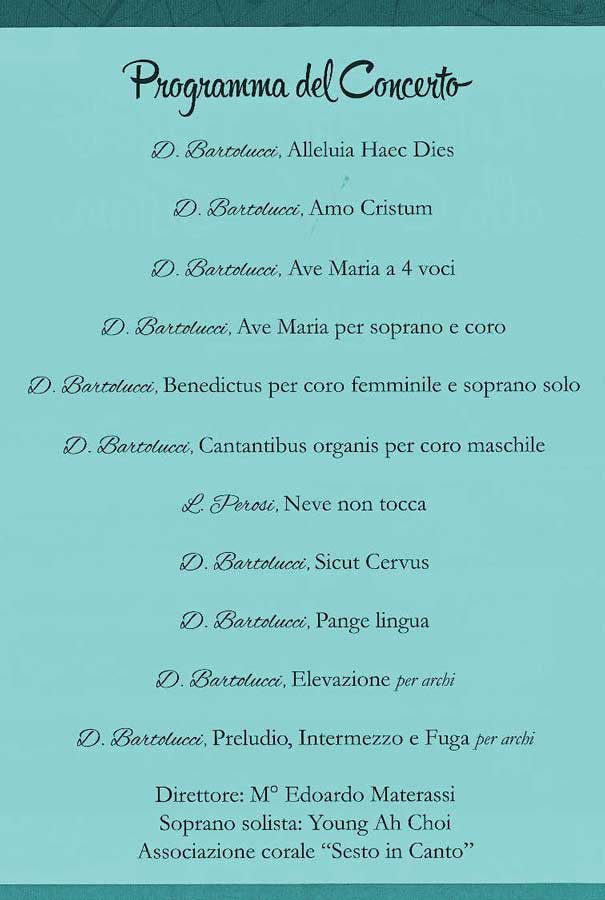 Concerto in Pieve  in onore del maestro Domenico Bartolucci