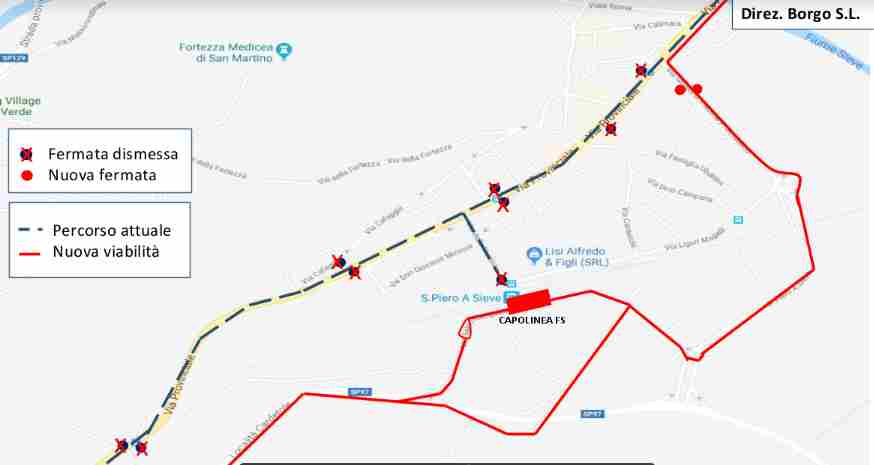 Autobus. Rivoluzione viabilità e fermate a San Piero. Da lunedì per i lavori