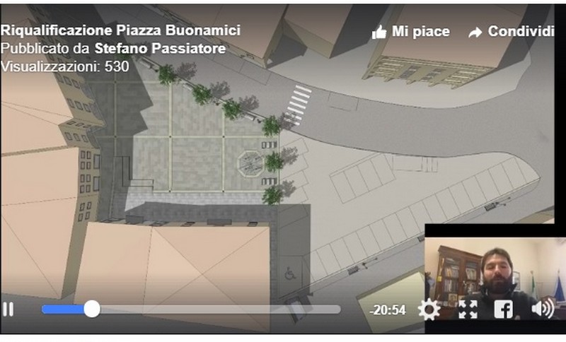 Ecco come diventerà Piazza Buonamici. Passiatore spiega il progetto