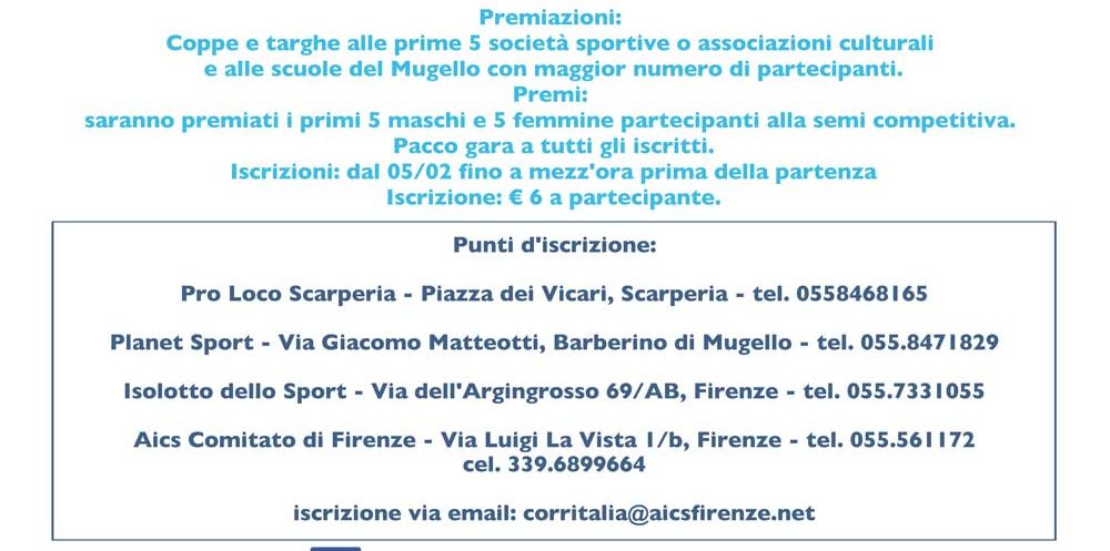 Corritalia nel Mugello. Al via la terza edizione