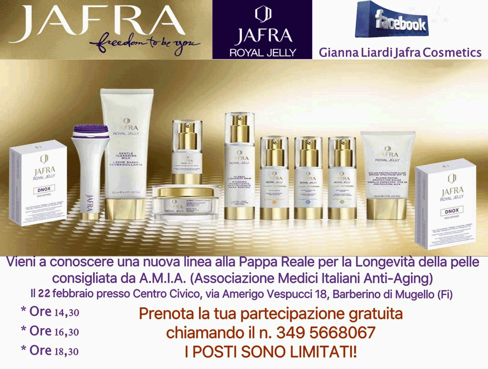 Le novità di Jafra a Barberino il 22 Febbraio