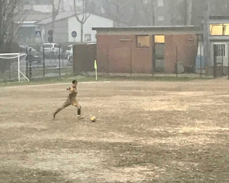 Lanciotto Campi 2 - Luco 1. Partita su un campo di 'fango'