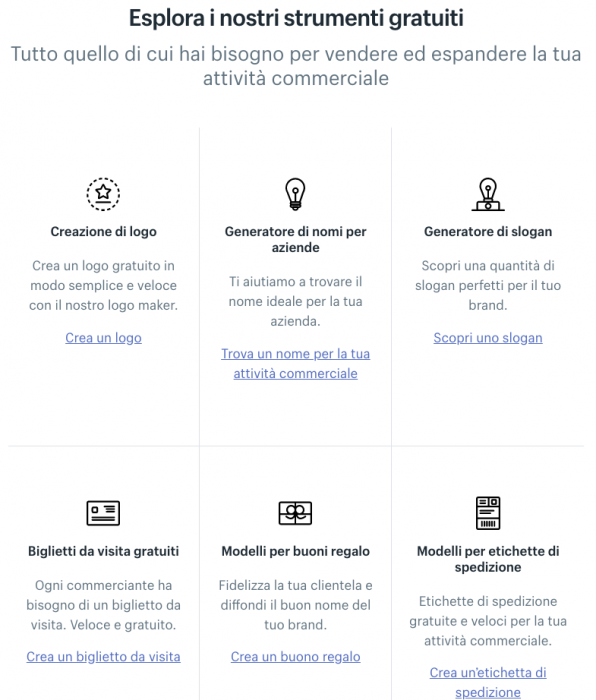 Crea il tuo logo gratuitamente con Shopify