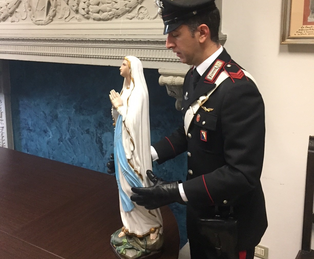 Recuperata dai Carabinieri la statua rubata all'ospedale di Borgo