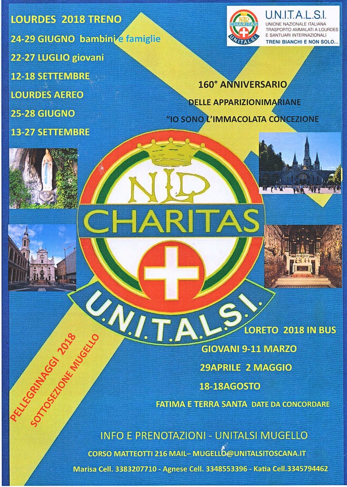 Progetto Lourdes per i giovani mugellani. Con Unitalsi, info