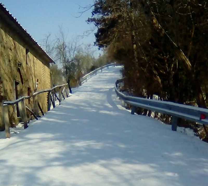 Disagi per la neve. Due segnalazioni in Mugello: a Cerliano e sulla Sagginalese