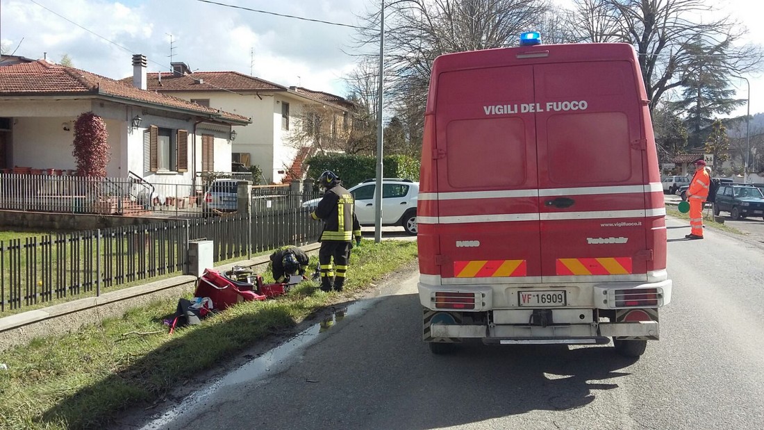 Incidente auto-motorino a Vicchio. 87enne in ospedale, non è grave