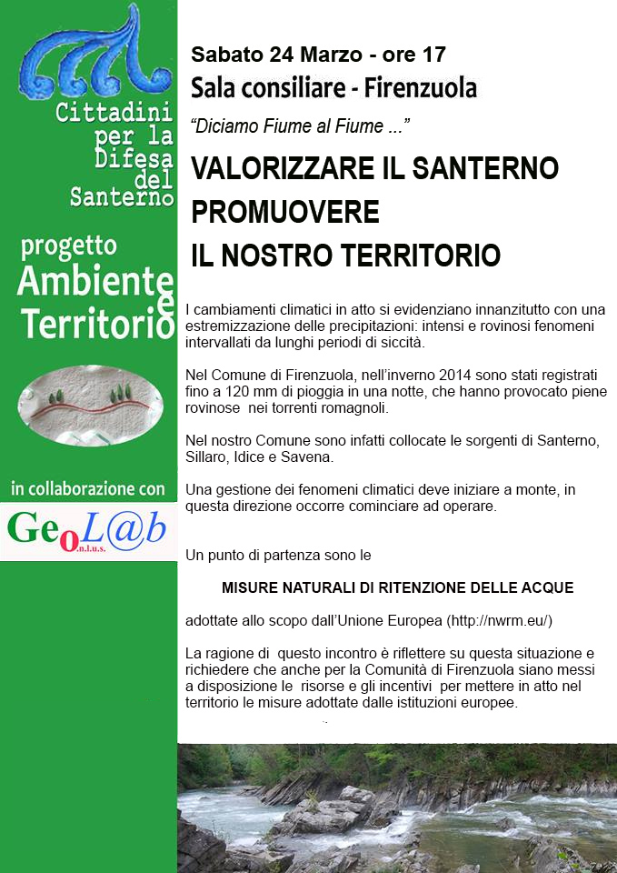 Valorizzare il Santerno. Sabato incontro a Firenzuola