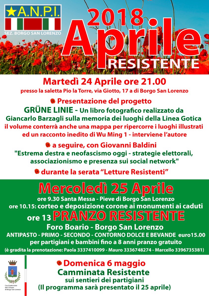Festa della Liberazione 2018 a Borgo. Il programma
