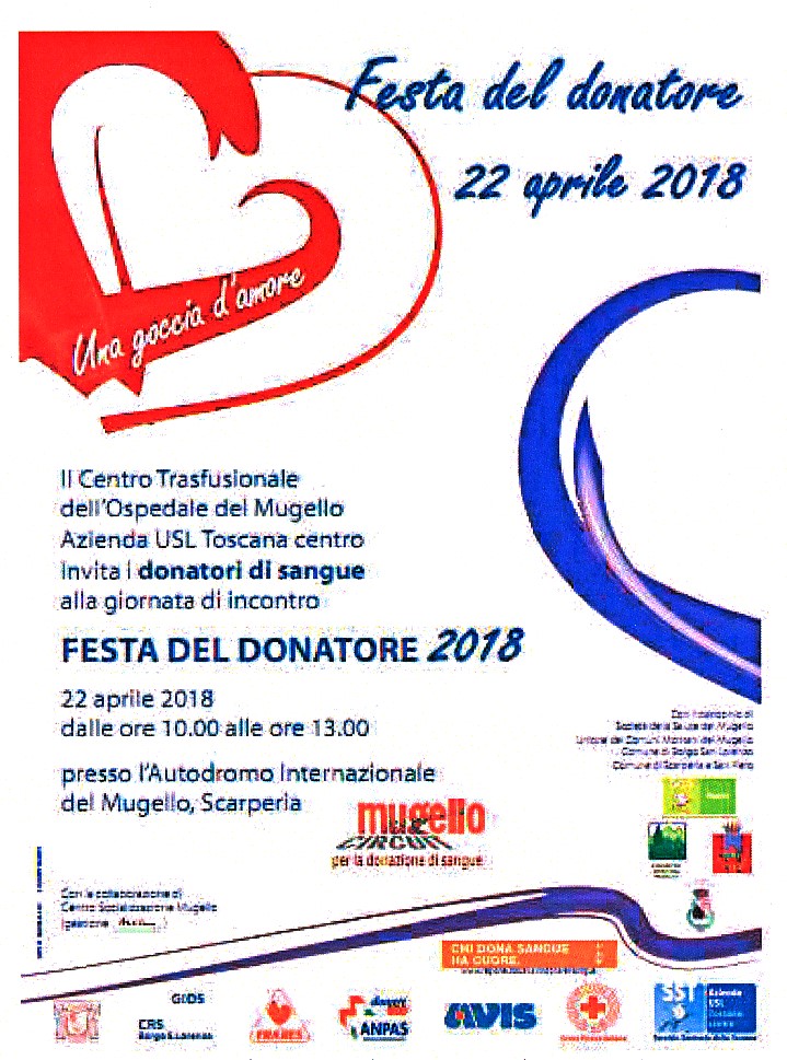 Domenica la Festa del Donatore all'autodromo del Mugello. Info e programma