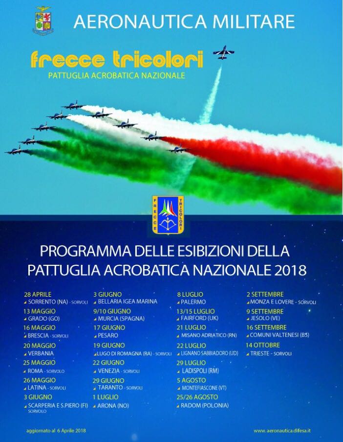 Momondiale. Le Frecce Tricolori sorvoleranno il Mugello: