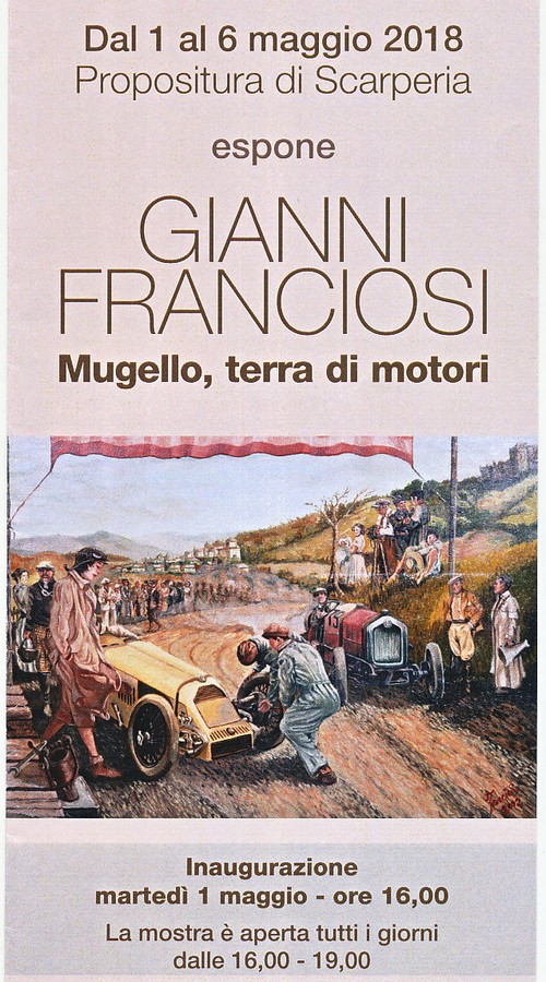Mugello, terra di motori, nelle tele di Franciosi. Mostra a Scarperia