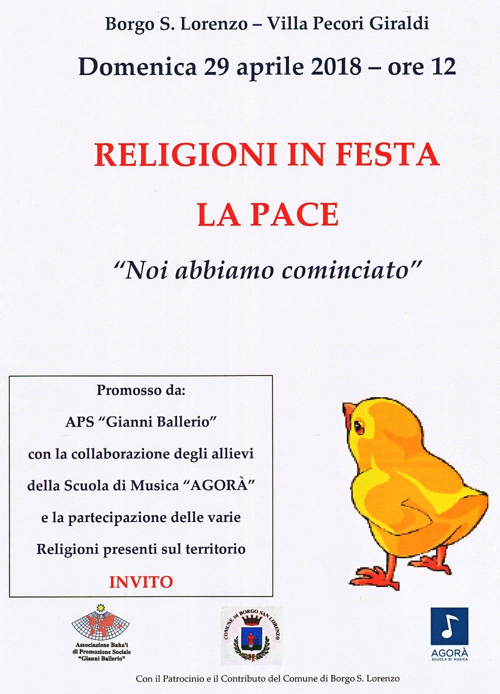 Religioni in festa a Villa Pecori. Programma