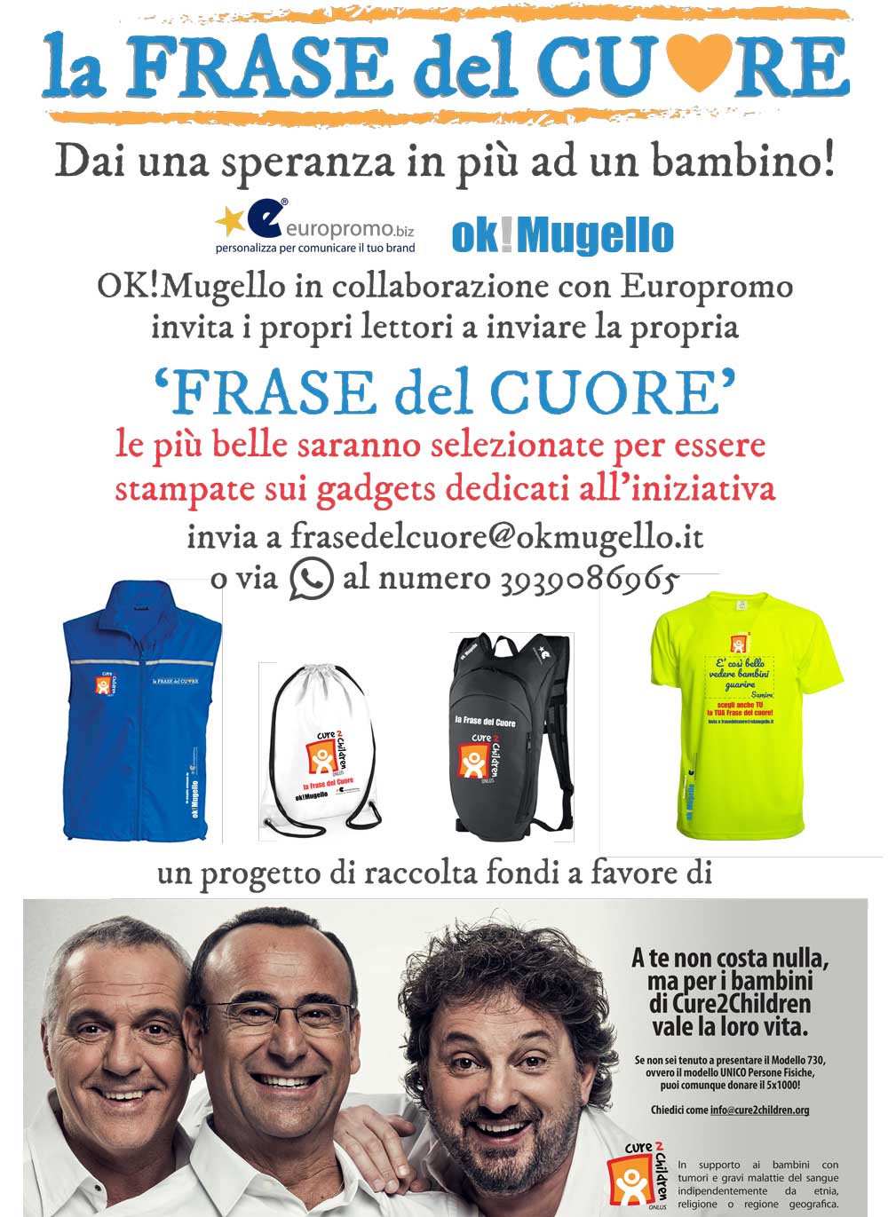 “La frase del cuore”. Nuova iniziativa solidale di OK!mugello