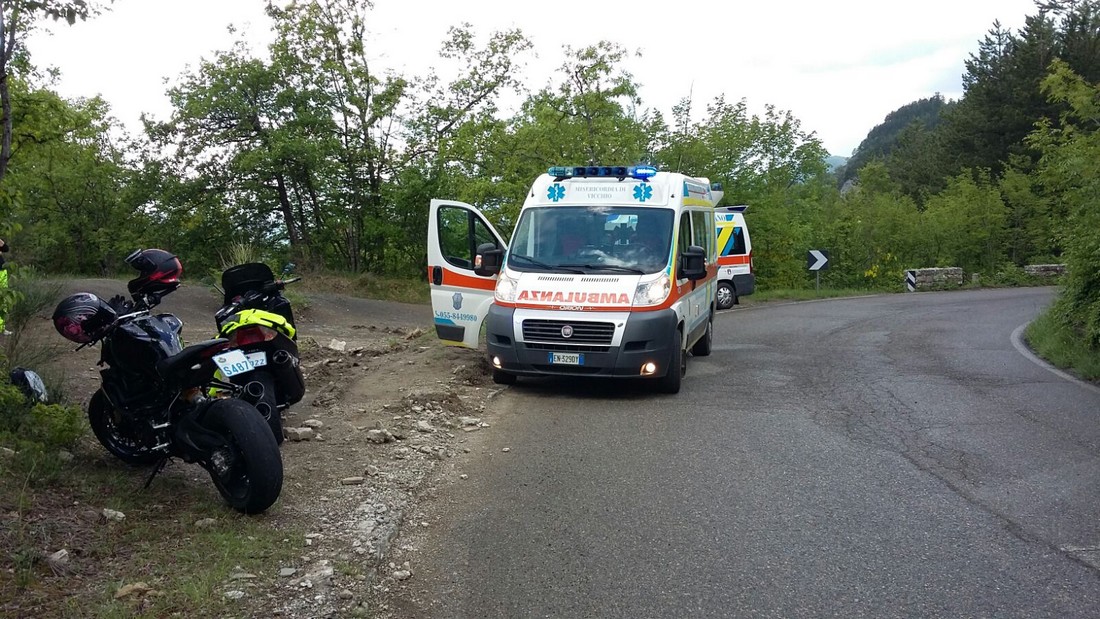 Incidenti: motociclisti caduti a San Godenzo e tamponamento a Cafaggiolo