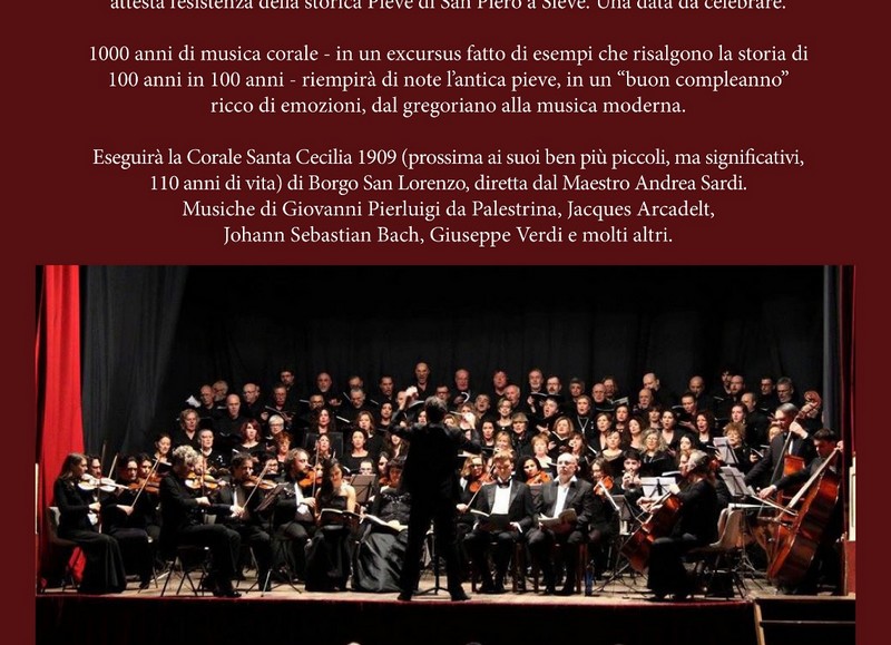San Piero. Il 16 giugno la Pieve compie 1000 anni, e celebra con un concerto