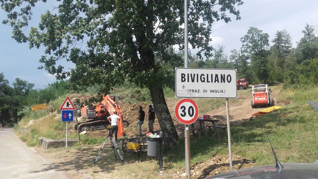Bivigliano. Iniziati i lavori alla frana all'ingresso del paese, per 284mila euro