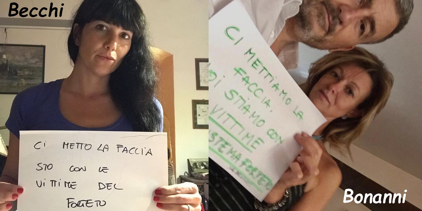 #iostoconlevittime . Anche Becchi e Bonanni chiedono giustizia sul Forteto