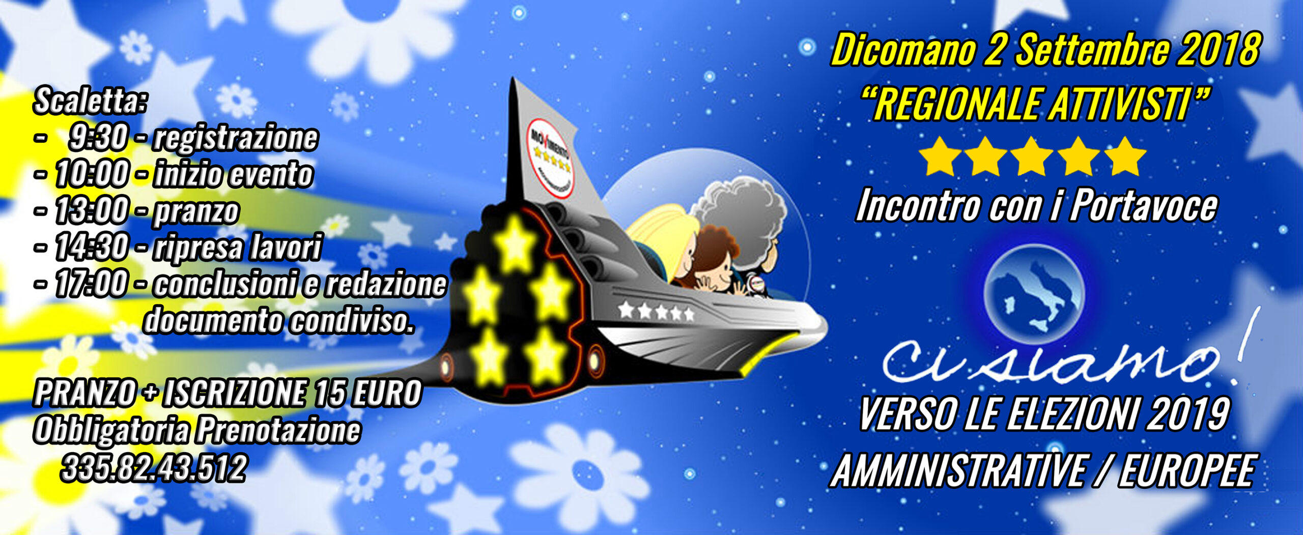 Dicomano: 4a Festa del Movimento 5 Stelle del Mugello, dal 31 agosto al 2 settembre 2018