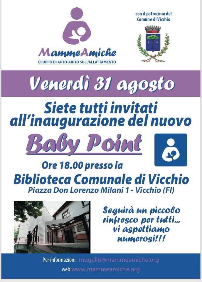 Un Babypoint a Vicchio, grazie all'Associazione Mammeamiche