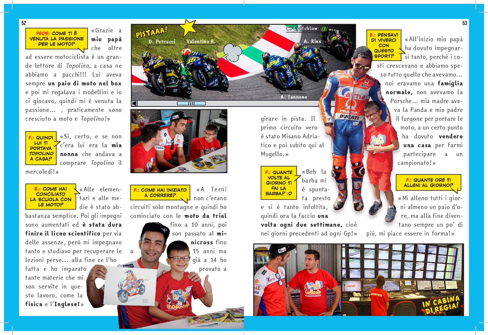 Il Mugello su Topolino, con Danilo Petrucci e giovani reporter speciali