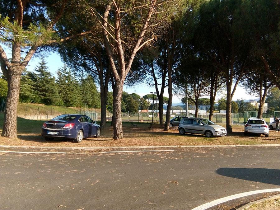 Parcheggio 'in pineta' a San Piero. Segnalazione di un lettore