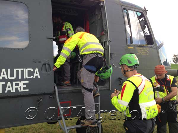 Elicottero sul Mugello. E' una esercitazione