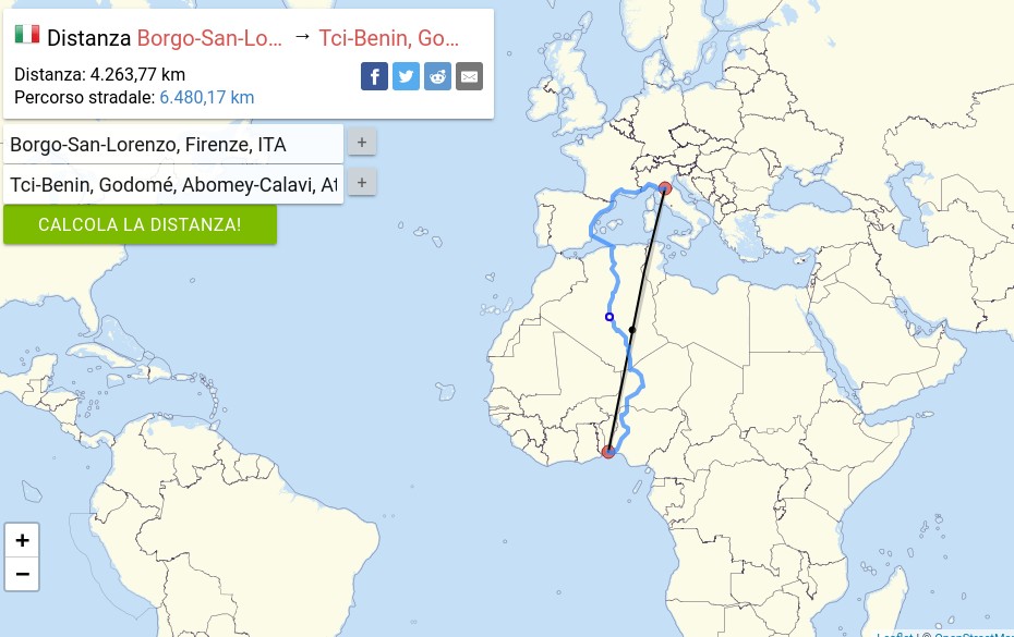 Benin_Italia_distanza