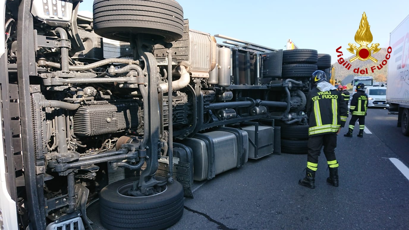 camion ribaltato